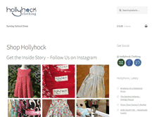 Tablet Screenshot of hollyhockclothing.com